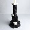 Cumulus Candle Holder — Yakisugi Wood & Marble | Decorative Objects by Gabor Gobi. Item composed of wood and marble