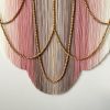 Pastel Modern Boho Aesthetic Fiber Art Wall Hanging | Macrame Wall Hanging in Wall Hangings by Mercy Designs Boho. Item made of birch wood with fiber works with boho & minimalism style