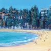 Manly Walk | Mixed Media by Shazia Imran | AAD Art Gallery - Australian Art & Design in The Rocks. Item composed of canvas & synthetic