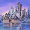 Dusk in Sydney - Fusion Print | Prints by Shazia Imran | AAD Art Gallery - Australian Art & Design in The Rocks. Item composed of paper