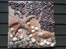 starfish and crab | Tiles by Connie Glover Pottery. Item made of stone