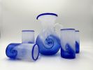 Wave Pitcher | Vessels & Containers by Anchor Bend Glassworks. Item made of glass