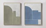 "Alchemy No. 13" I Set of Two I Modern Minimalist Framed Gic | Prints in Paintings by ART + ALCHEMY By Nicolette Atelier. Item composed of wood and canvas in minimalism or japandi style
