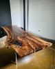 Claro walnut live edge dining table | Tables by Live Edge Lust. Item made of walnut