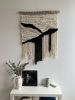 Wall Tapestry "Contrast in Motion" | Wall Sculpture in Wall Hangings by Tissage Sauvage. Item composed of wood and cotton in boho or minimalism style