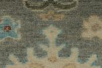 Rug & Kilim's Oushak Rug in Blue-Gray with Medallion | Area Rug in Rugs by Rug and Kilim