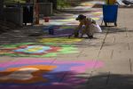 Rainbow Road | Street Murals by Maureen Walsh. Item composed of synthetic