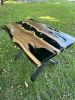 Black Epoxy Table - Walnut Epoxy Table - Live Edge Resin | Dining Table in Tables by Tinella Collection. Item composed of wood compatible with contemporary and country & farmhouse style
