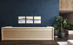 Beckoning Basin (triptych) | Oil And Acrylic Painting in Paintings by Jan Sullivan Fowler | B. David Levine in Los Angeles. Item made of paper with synthetic