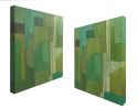 Peridot Emerald Turquoise—Geometric Abstract Painting | Paintings by stephen cimini