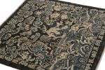Rug & Kilim’s Chinese Pictorial Square Rug in Dark Gray | Area Rug in Rugs by Rug and Kilim