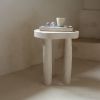 Organic hand sculpted table white ceramic | Side Table in Tables by Ingrid Vermulst by Studio Wild Orange. Item made of ceramic compatible with contemporary and japandi style