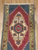 Hand-woven Turkish Rug Doormat | 1.9 x 2.11 | Small Rug in Rugs by Wool and Rug. Item composed of wool in boho or contemporary style