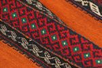 Vintage Afghan Kilim Runner in Orange with Geometric Pattern | Area Rug in Rugs by Rug and Kilim. Item composed of wool