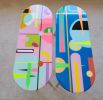 Maximalist Eclectic Abstract Resin Side End Tables | Coffee Table in Tables by Epoxy Coffee Table Shop. Item composed of wood in boho or contemporary style