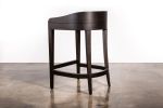 Exotic Wood Counter Stool in Leather by Costantini | Chairs by Costantini Design. Item composed of wood