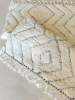 The 'Diamond Oasis' Rug : Natural & Undyed Organic Wool | Small Rug in Rugs by Artisanal Patterns. Item composed of wool in boho or minimalism style
