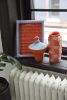 spotted small tall vase tangerine | Vases & Vessels by Charlie Sprout. Item composed of fiber