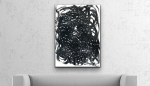 Intuition | 41x31 | Large Abstract Black And White | Oil And Acrylic Painting in Paintings by Jacob von Sternberg Large Abstracts. Item composed of canvas & synthetic