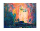 Fire Bridge | Paintings by Claire Szegvary. Item made of canvas compatible with minimalism and contemporary style