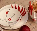 Plate with face of sellers | Dinnerware by Patrizia Italiano. Item composed of ceramic