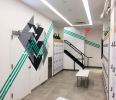 Swerve Fitness Geometric Mural | Murals by LAMKAT | SWERVE Fitness UES in New York. Item made of synthetic