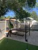 Black 4-Seater SwingTable Teak | Picnic Table in Tables by SwingTables. Item composed of wood and steel