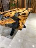 Black Epoxy Resin Dining Table - Made To  Order | Tables by Gül Natural Furniture. Item made of wood compatible with contemporary and country & farmhouse style
