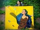 Gianna Soprano  & Yellow | Oil And Acrylic Painting in Paintings by AGONZA. Item made of synthetic