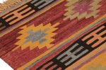Vintage Orange and Purple Multicolor Wool Kilim Rug 12811 | Area Rug in Rugs by Rug and Kilim