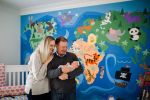 Animal + World Map Nursery | Murals by Nicolette Atelier. Item made of synthetic