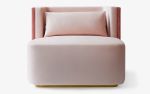 Papillonne Pink Armchair | Couch in Couches & Sofas by LAGU. Item made of brass compatible with modern style
