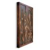 Metal Wall Relief With Flowers & Architecture | Wall Sculpture in Wall Hangings by Element 29 Metalcraft. Item composed of copper in contemporary or art deco style