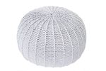Large Knitted Pouffe | Benches & Ottomans by Zuri House