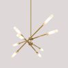Flute Series Chandelier 2-20 LED fixture | Chandeliers by modern verve lighting. Item composed of brass & glass
