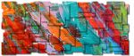 "Palette" Metal Wall Art Sculpture | Wall Sculpture in Wall Hangings by Karo Studios. Item made of metal & glass