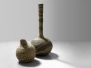 Sculptural vase | Sculptures by Donatas Žukauskas. Item composed of cement and paper in minimalism or contemporary style