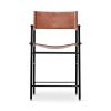 ¨Repose¨Counter StoolW/Backrest Leather&Rubbered Steel Frame | Chairs by Jover + Valls. Item composed of steel and leather in contemporary style