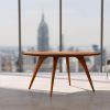 LUNA Round Dining Table in Solid Wood | Tables by GREYGE. Item composed of walnut and marble in contemporary or modern style