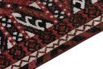 Tribal runner in red, black and white geometric pattern | Area Rug in Rugs by Rug and Kilimarea