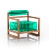 Yoko Wood Armchair Eko | Chairs by MOJOW DESIGN. Item made of wood with stone