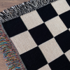 Checkers woven throw blanket. 04 | Linens & Bedding by forn Studio by Anna Pepe. Item composed of cotton