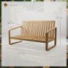 Minimalist Solid Teak Outdoor Loveseat (151cm) | Bench in Benches & Ottomans by Adam's Luxury Home. Item made of wood compatible with minimalism and contemporary style