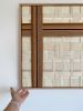 Woven Wall Art Frame -Masonry 006 | Tapestry in Wall Hangings by Anita Meades. Item made of oak wood with canvas works with minimalism & contemporary style