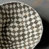 Large Stoneware Serving Bowl | Light Grey Checkered Bowl | Serveware by Casa Studio. Item made of stoneware compatible with boho and minimalism style