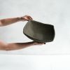 Four Cornered Centerpiece Bowl in Textured Earthen Brown | Decorative Bowl in Decorative Objects by Carolyn Powers Designs. Item made of concrete compatible with minimalism and contemporary style