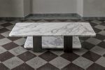 Torii Coffee Table in Carrara Marble | Tables by ETAMORPH. Item made of oak wood & stone