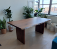 Miller Seamed Live Edge Table | Dining Table in Tables by FAB&MADE. Item composed of oak wood in minimalism or mid century modern style