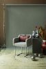 Papillonne Matt Chrome Chair | Dining Chair in Chairs by LAGU. Item made of fabric & steel