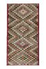 1960s Vintage distressed Turkish Rug in Green, multicolor | Area Rug in Rugs by Rug and Kilim